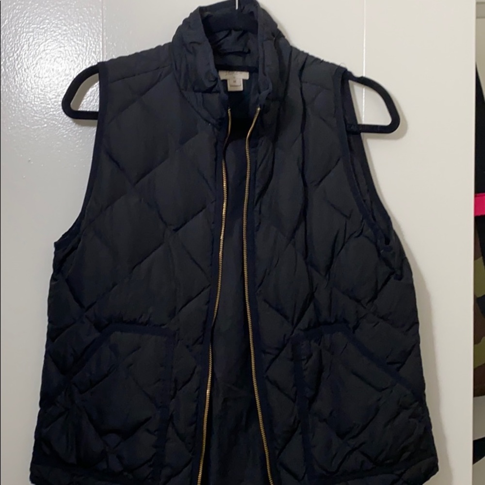 Black Jcrew quilted vest